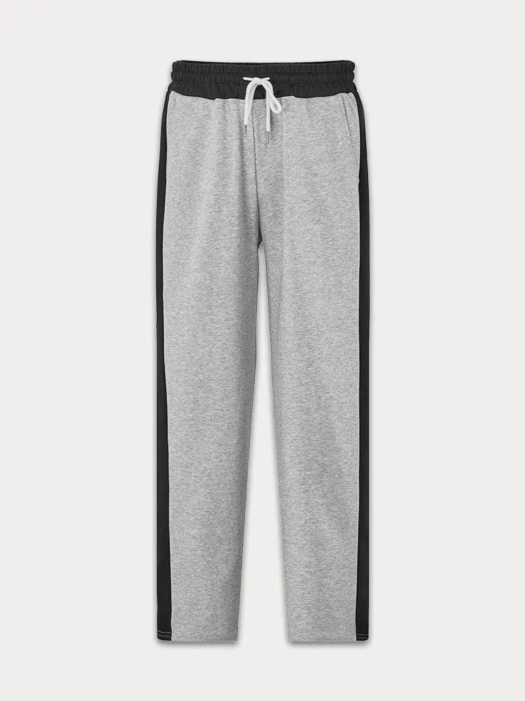 Casual Contrast Color Drawstring Jogger Pants