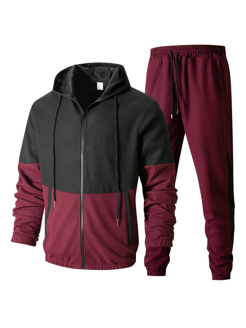Men's Relaxed‐Fit Color‐Block Tracksuit Set