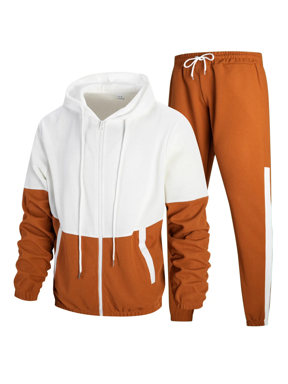 Men's Relaxed‐Fit Color‐Block Tracksuit Set