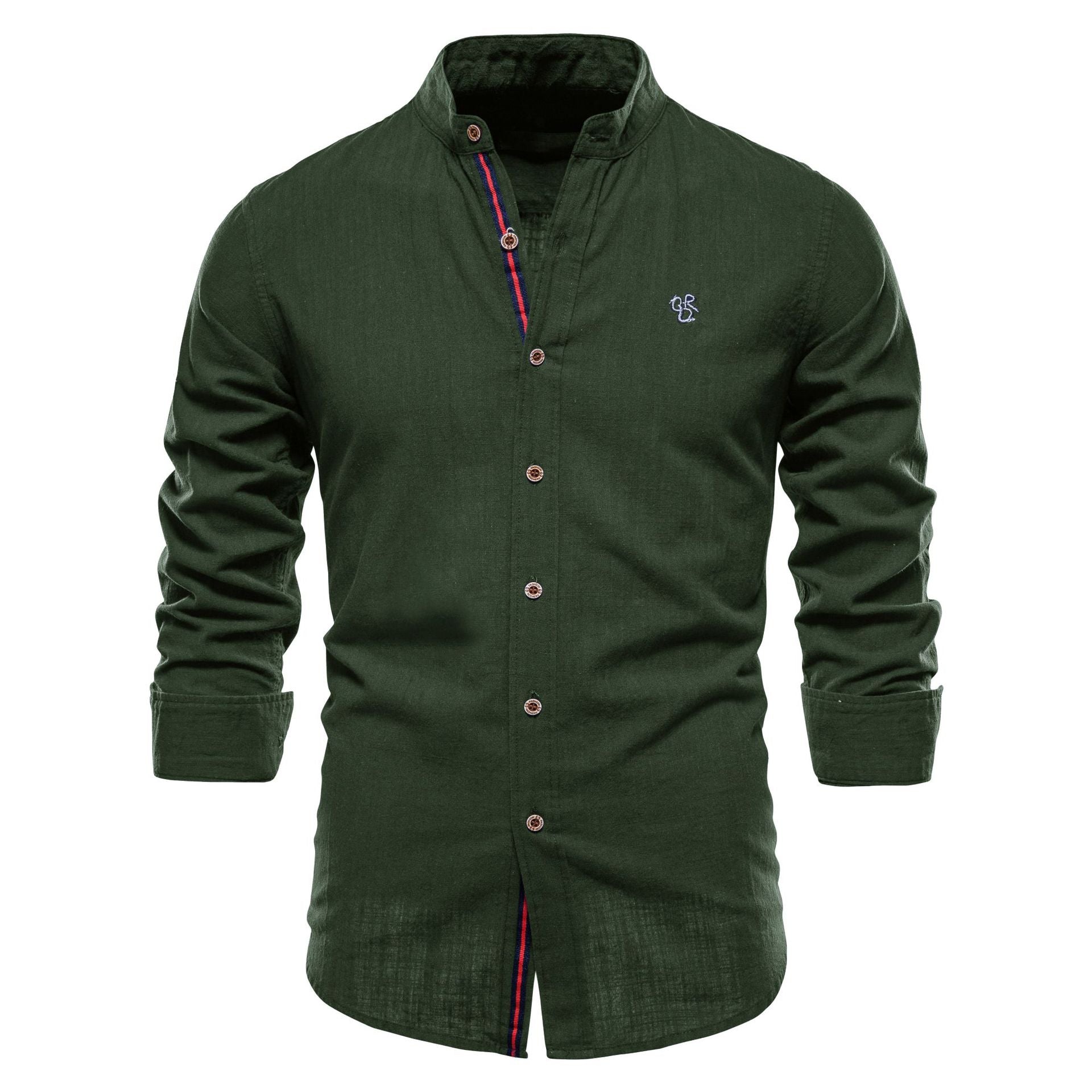 Men's 100% high quality cotton long sleeve shirt
