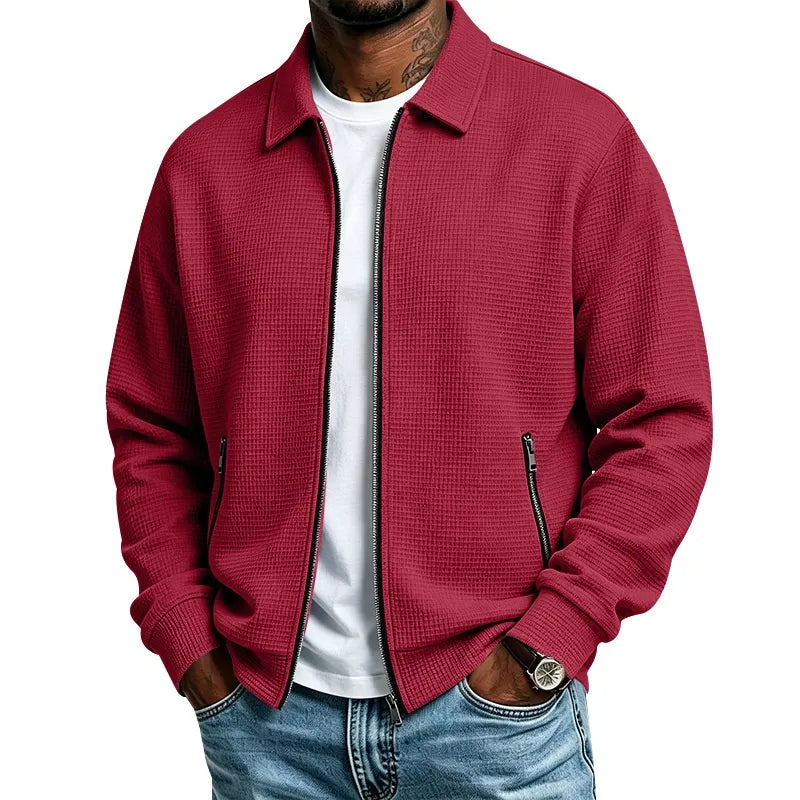 Men's Casual Waffle Jacket Set 50% Off