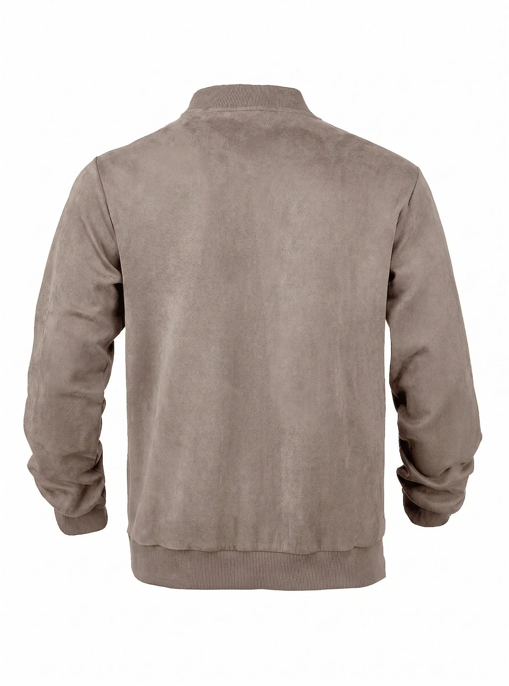 Casual Faux Suede Bomber Jacket