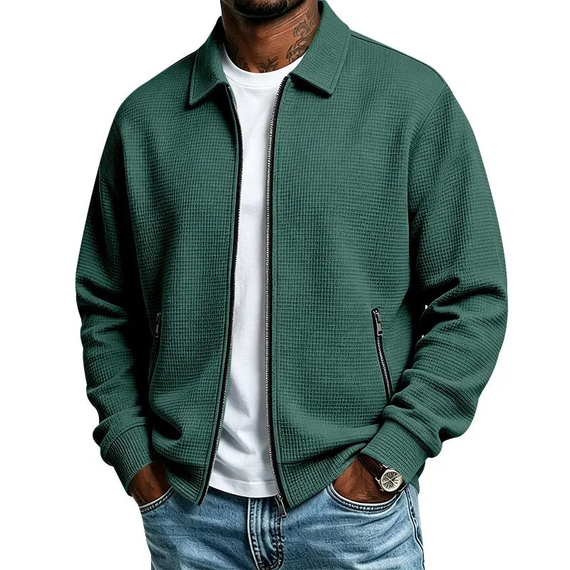 Men's Casual Waffle Jacket Set 50% Off