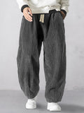 Rlaxed Fit Corduroy Harem Pants